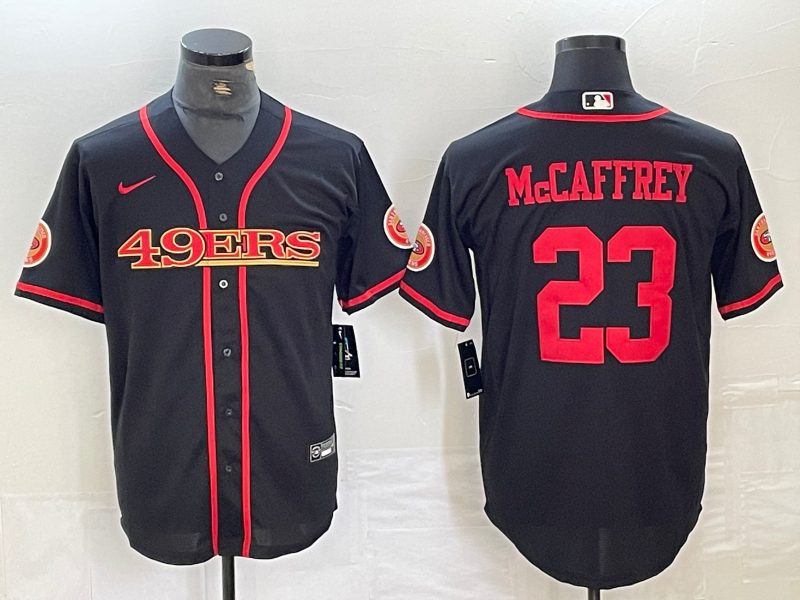 Men's San Francisco 49ers Christian McCaffrey #23 Black Joint Edition Jersey